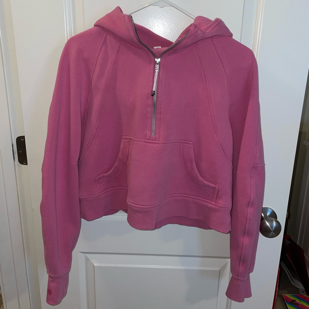 sonic pink quarter zip scuba